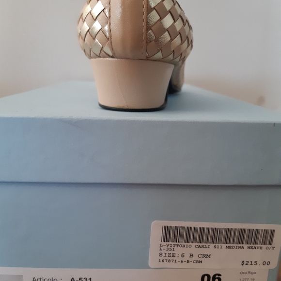 Vitorio Carli Shoe Medina Weave cream size 6B - Picture 2 of 2